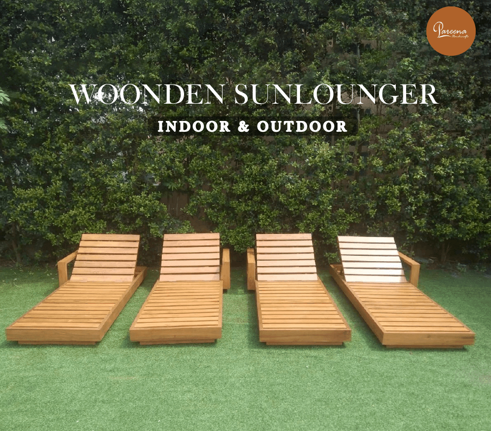 เตียงริมสระแบบคู่ ไม้สัก PAREENA DECOR รุ่น MODERN TEAK เตียงอาบแดด_1